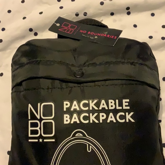 πNo boundaries nylon packable backpack π bundle. Black color β£οΈ - Picture 3 of 8